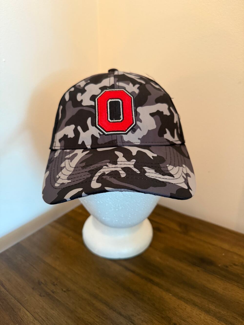 Ohio State Buckeyes OSU Camo Baseball Hat Cap Gray Adjustable One Size